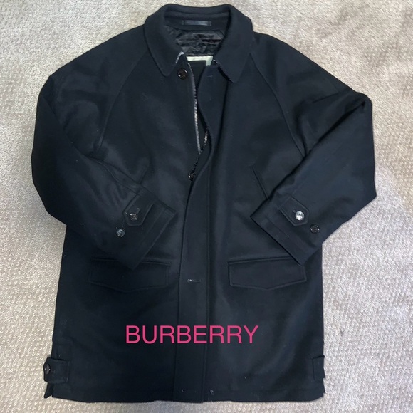 Burberry Other - BURBERRY BLACK THARP COAT SIZE MEDIUM cashmere/wool (video added!)